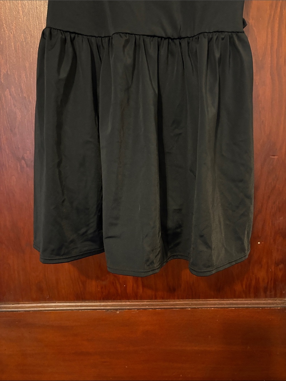 Classic Black V-Neck Women's Swim Dress - Picture 4 of 9